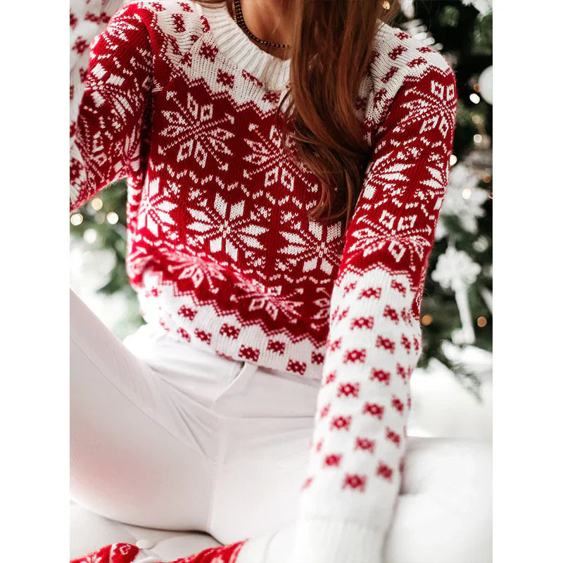 Weihnachtspullover Damen Fair Isle Winter