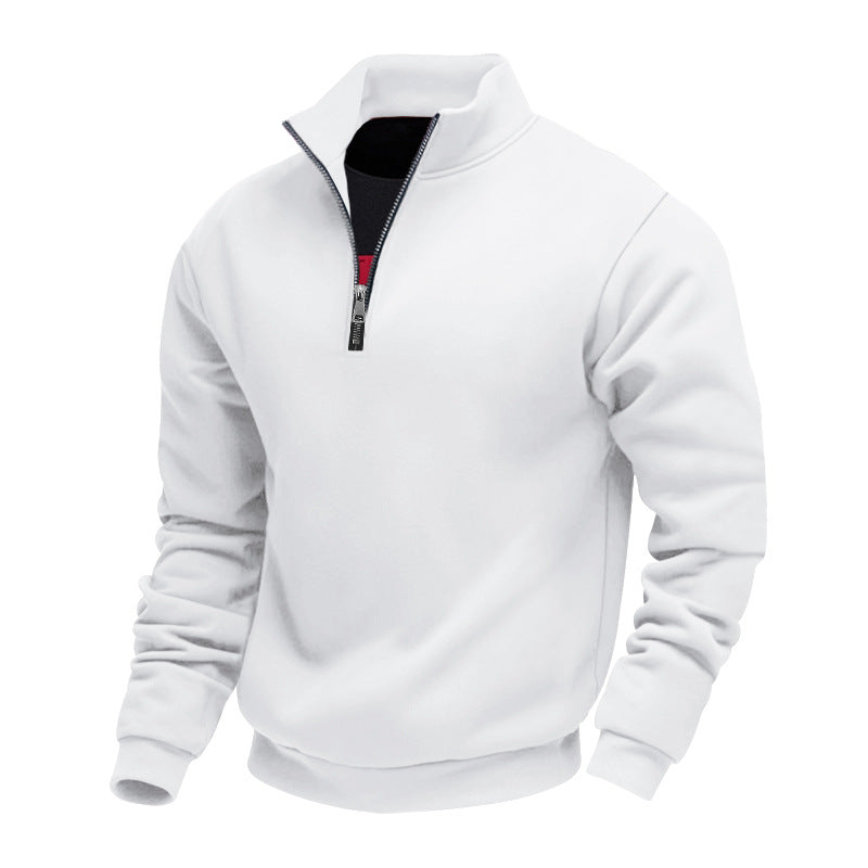 Herren Fleece Pullover Stehkragen Warm
