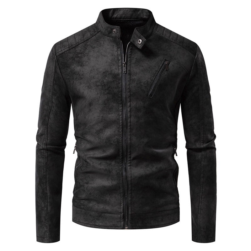 Herren Lederjacke Biker Stil Modern