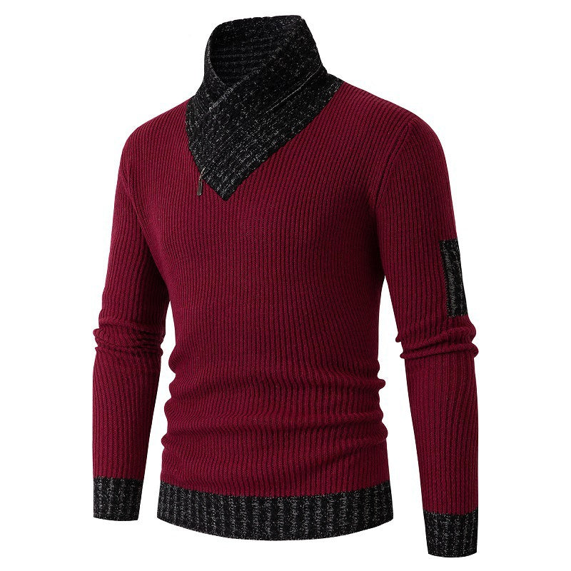 Herren Pullover Asymmetrisch Struktur Design