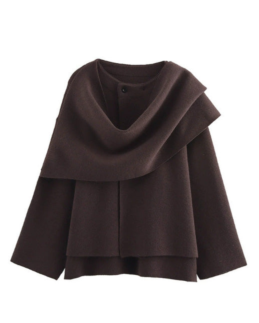 Stylische Damenjacke mit Asymmetrischem Schal