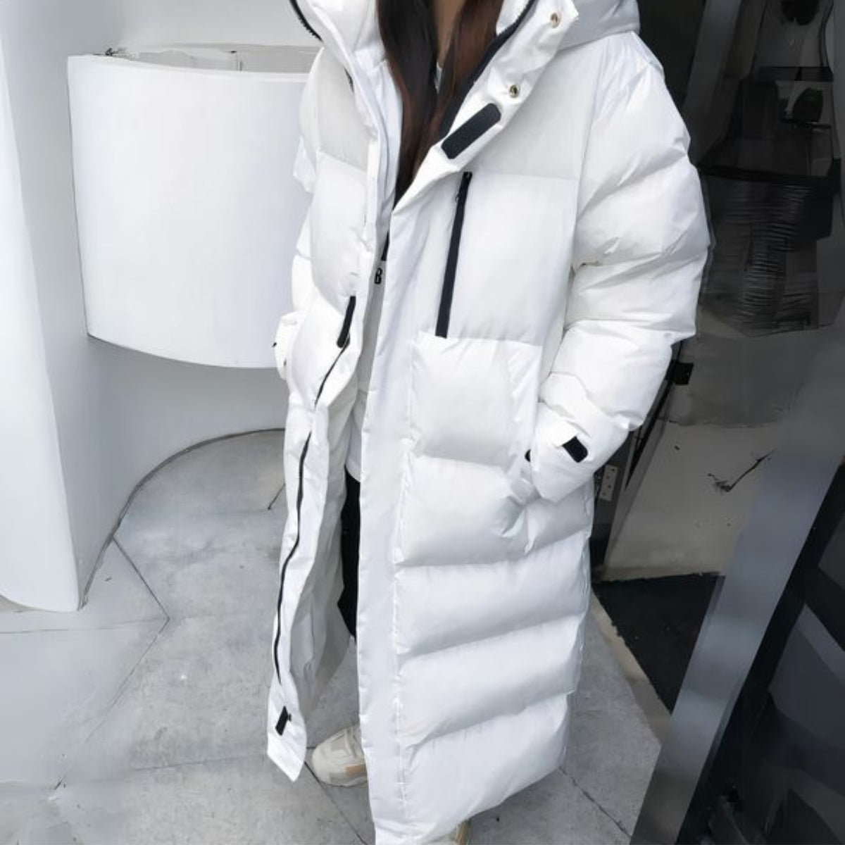 Wasserdichte Winterjacke Lange Pufferjacke