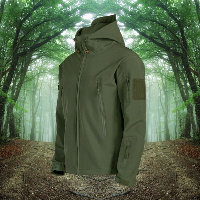 Wasserdichte Herrenjacke Winddicht Mit Kapuze