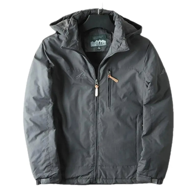 Herren Winterjacke Fleece Isoliert Kapuze