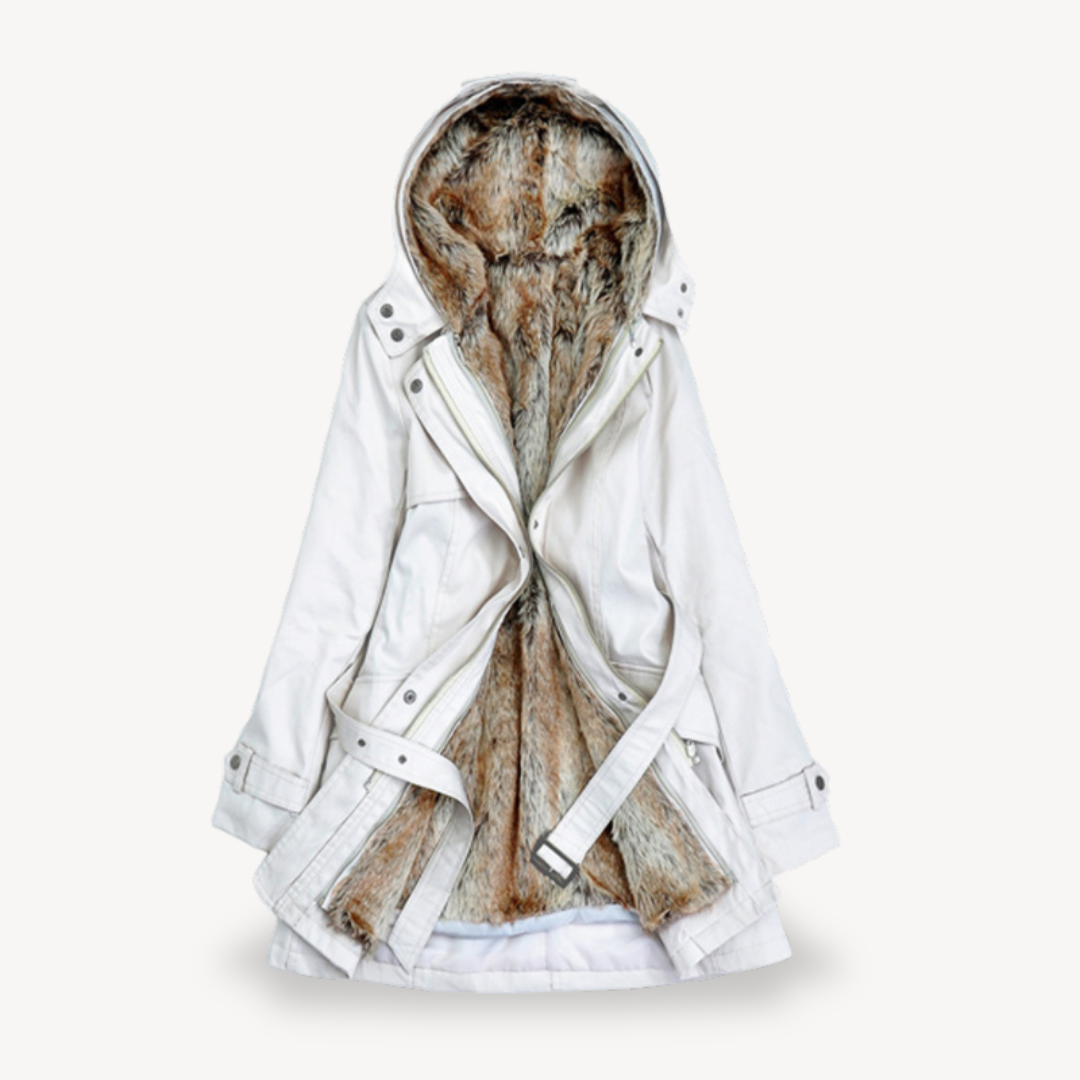 Damen Parka Jack Winter Warm Kunstfell