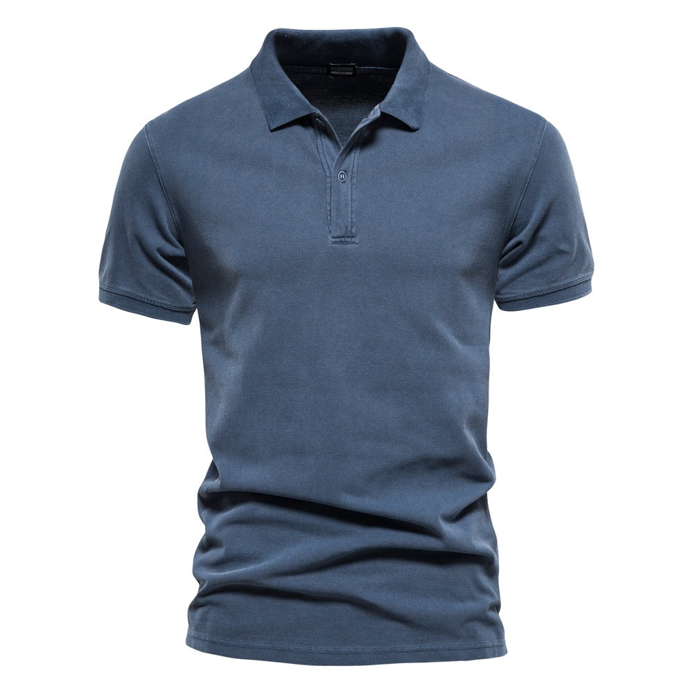 Herren Polo-Shirt Lässig Modern Halbknopf