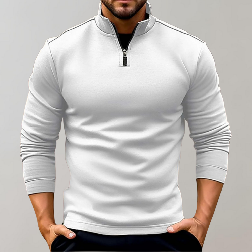Herren Pullover Langarm mit Reißverschluss
