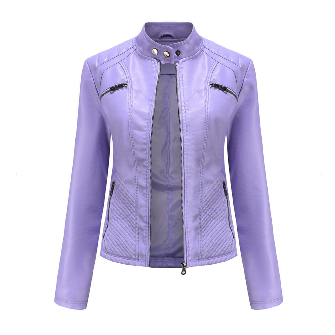Herbst Lederjacke Damen Stylisch