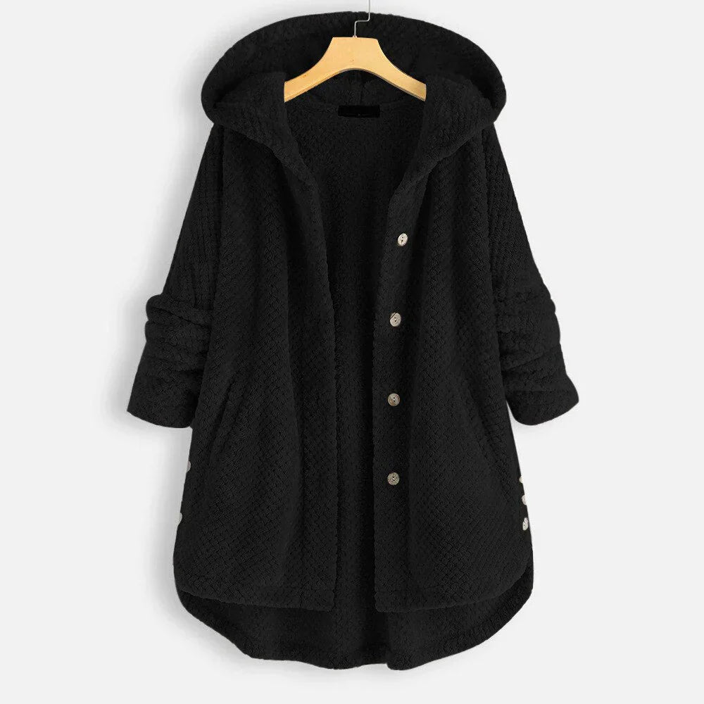 Große Damenjacke Kapuze Oversize Arabella