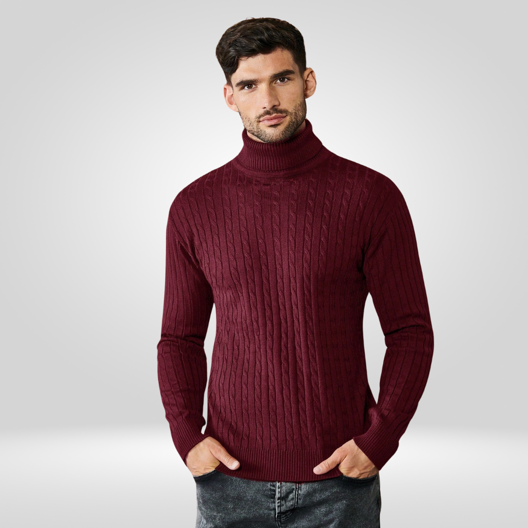 Herren Rollkragenpullover Warm Stricken