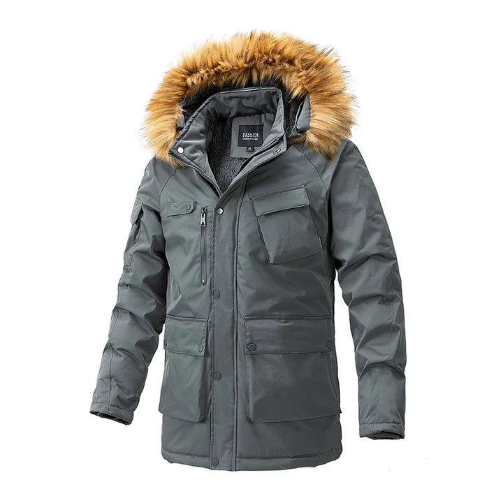 Herren Wintermantel Dick Warm Modern