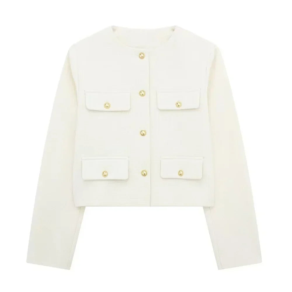 Stilvolle Damen Wolljacke Kurz