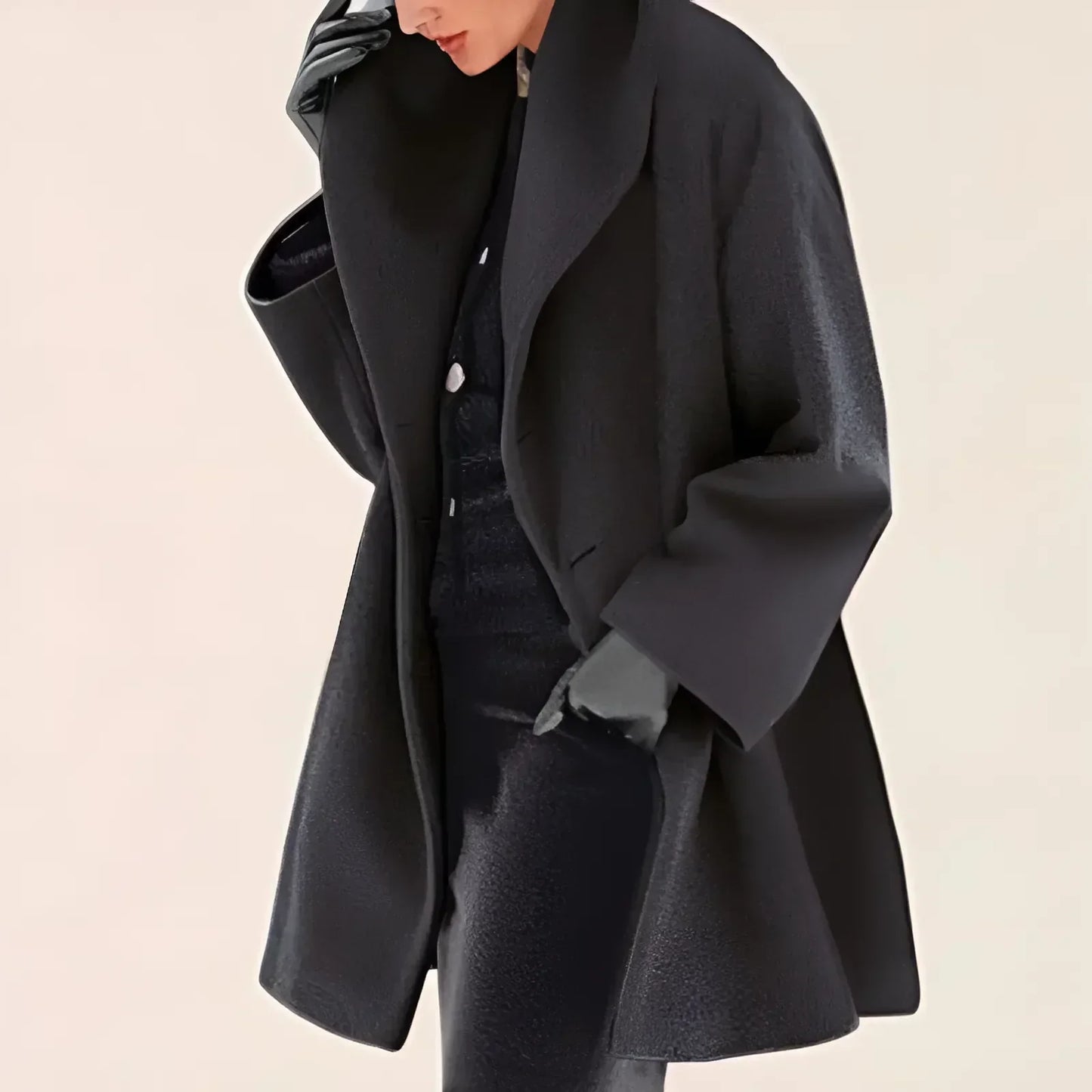Damen Wintermantel Modern Strukturlook