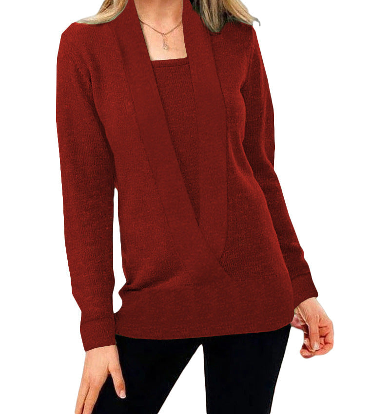 Elegante Damenpullover Tiefes Dekolleté