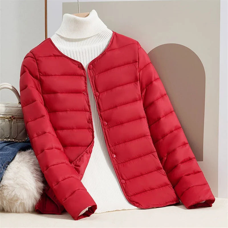 Leichte Damenjacke Slim Fit Daunenmantel