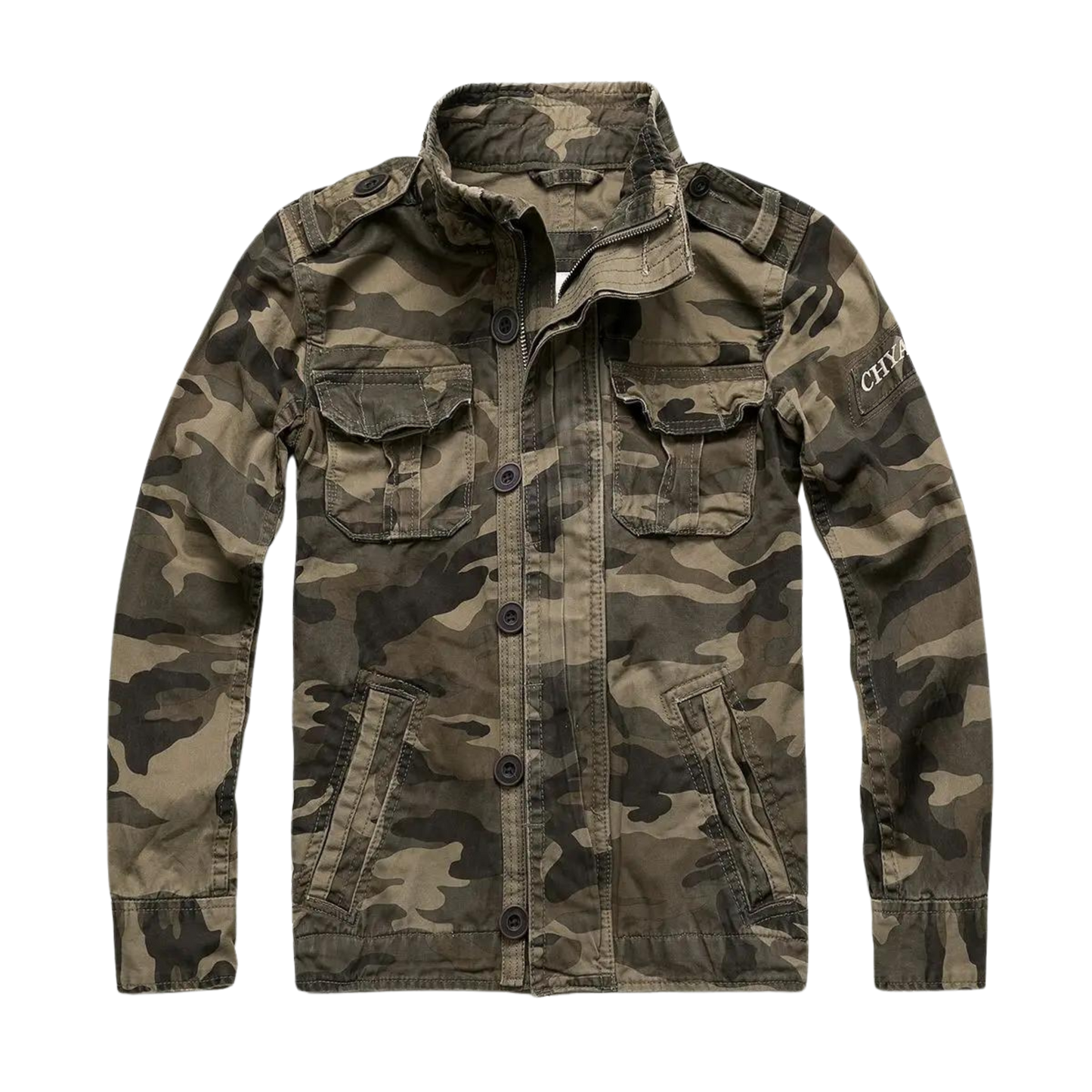 Stylische Jeansjacke Retro Design Vieltaschig