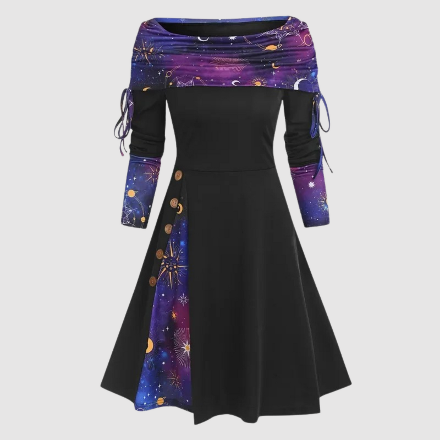 Weihnachtskleid Off Shoulder Langarm Elegant