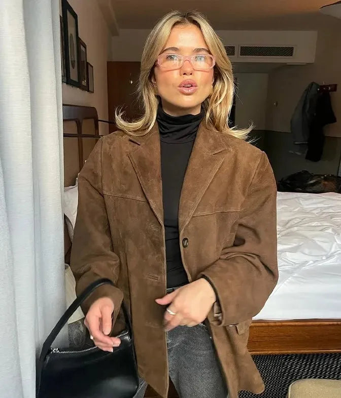 Schicke Lederjacke Kurz Elegant