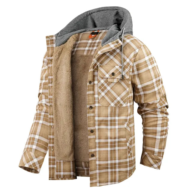 Warmes Karohemd Jacke Herren