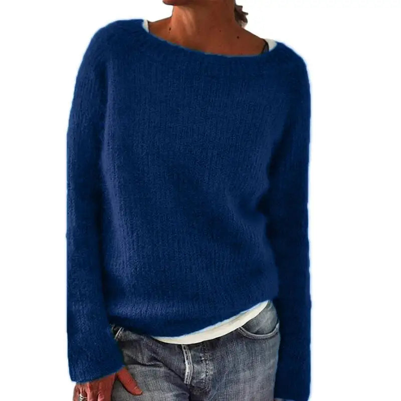 Loser Strickpullover Halswarm Bequem