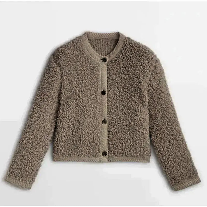 Damen Cardigan Jacke Knopf-Vorderseite Modern