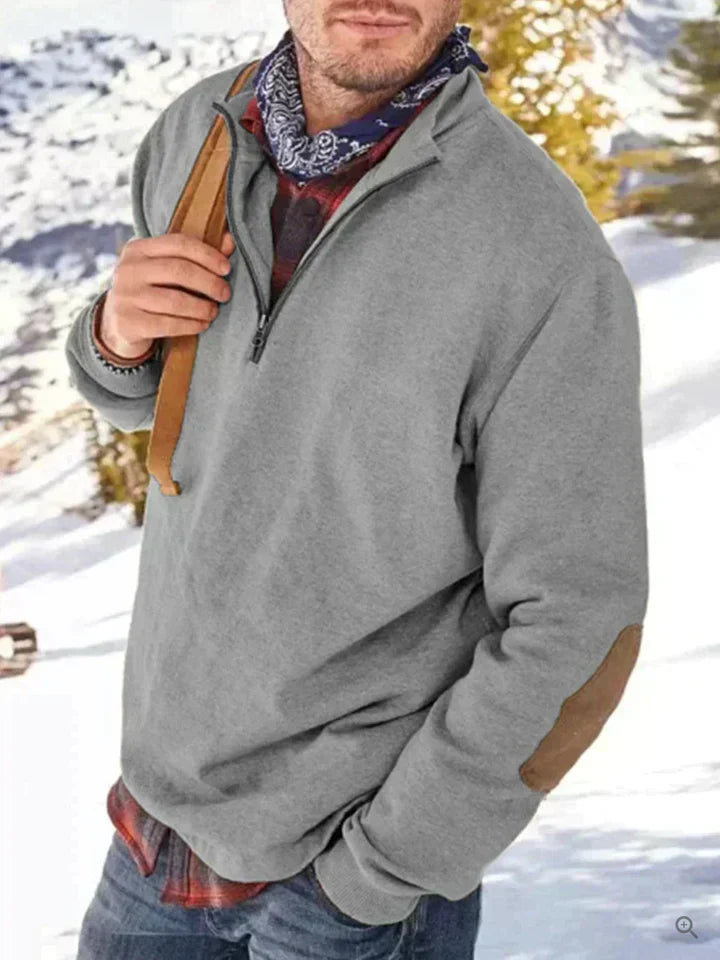 Herren Weste Dicke Pulloverjacke Halbzipper