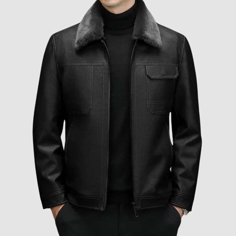Herren Lammfelljacke Elegant Alpin Style - IdealeKleiden