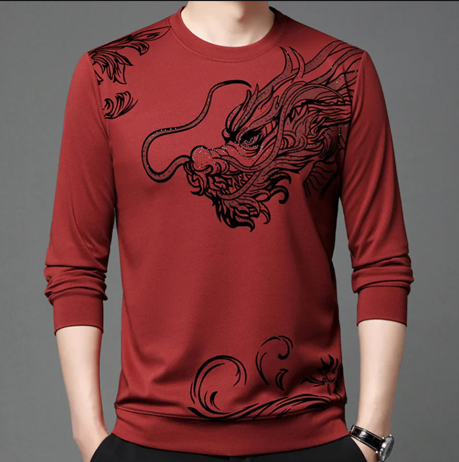 Herren Sweatshirt Rundhals Bequem Komfort