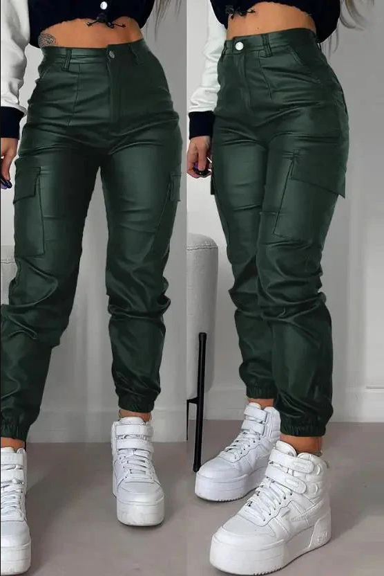 Leder Cargohose Stilvoll Herren