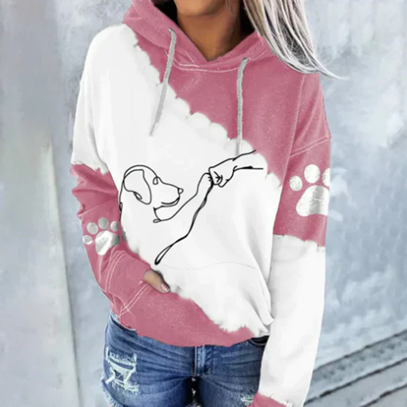 Damen Hoodie Hundemotiv Lustig