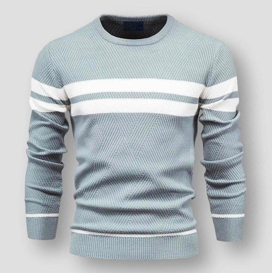 Striktpullover Herren Weich Gestreift