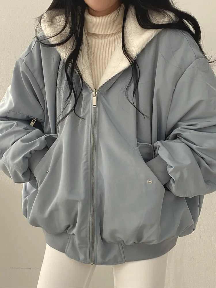 Damen Winterjacke Langärmlig Wärme