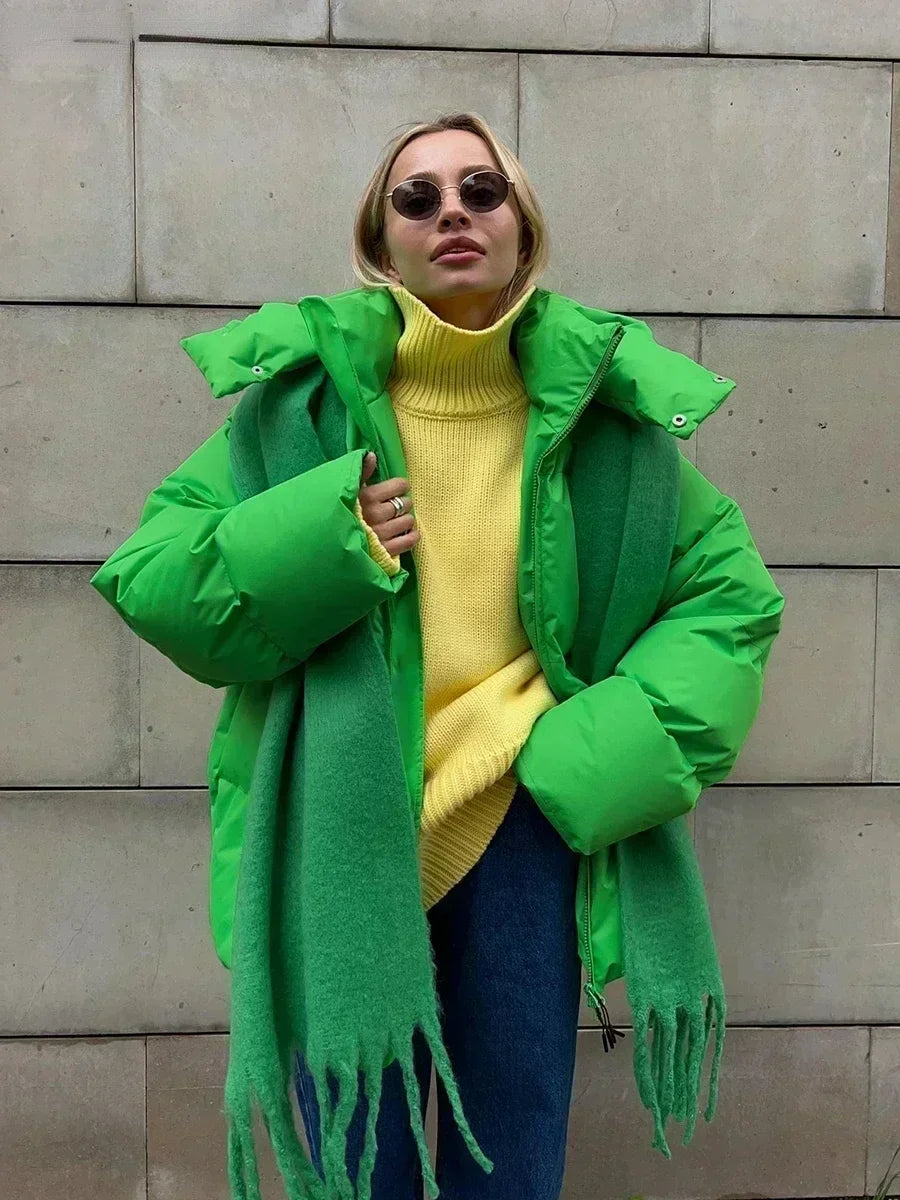 Warmes Winterkleid für Frauen Damenmantel Steppjacke