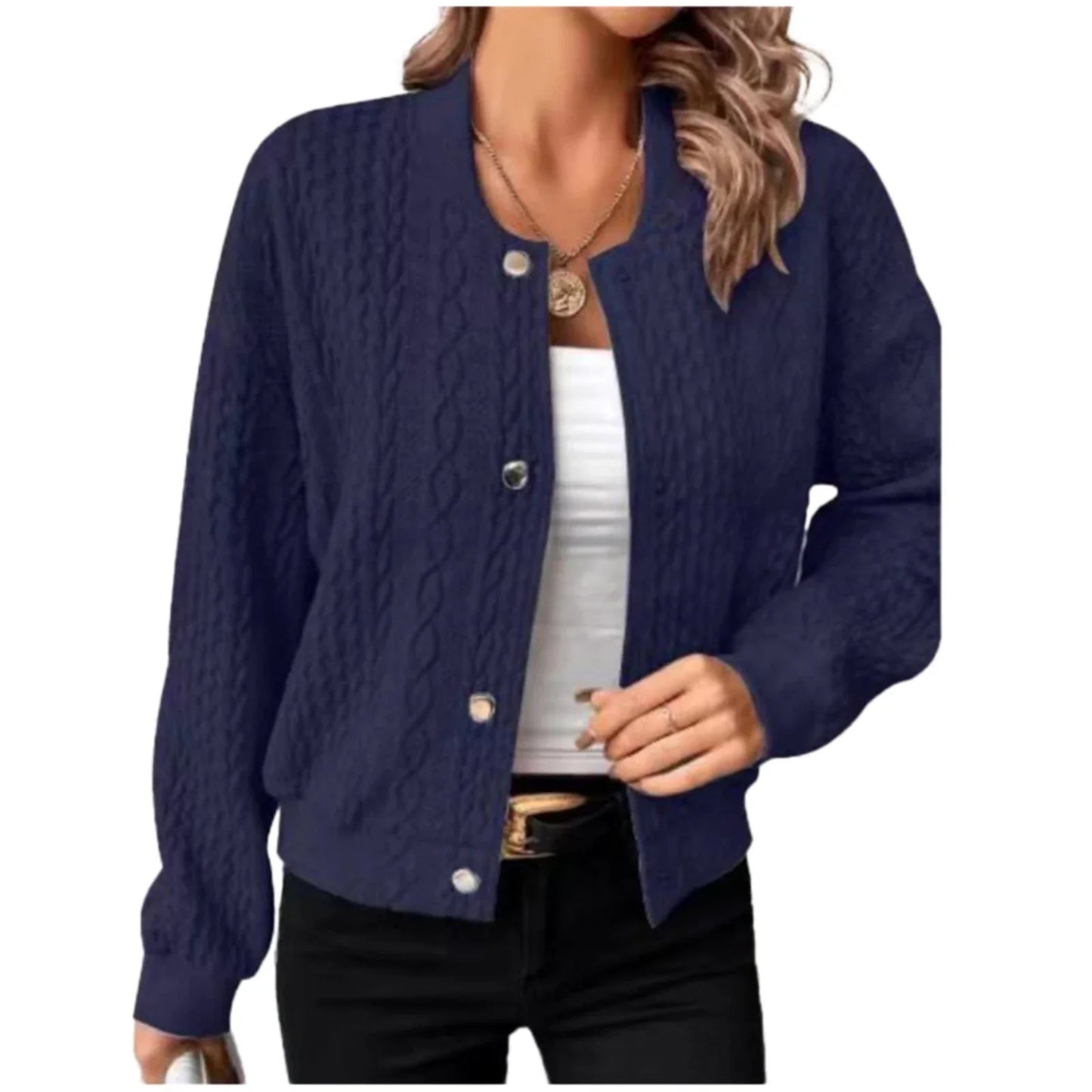 Damenschale Frauen Weste Knöpfe Modern