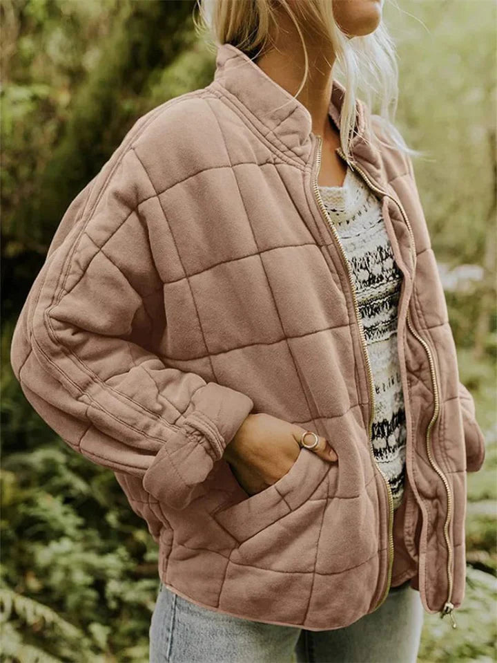 Bequeme Damenjacke aus dickem Baumwollstoff