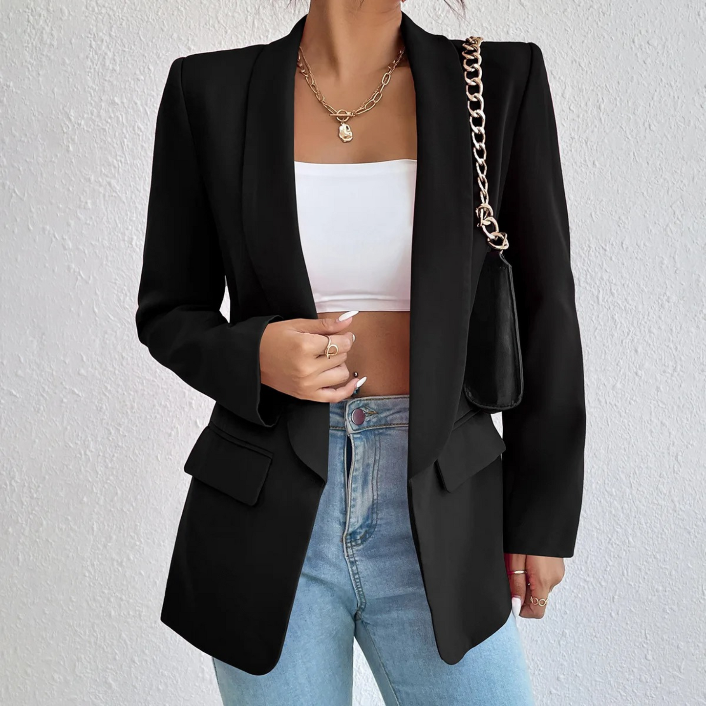 Stilvolle Damenblazer Büro Look Polyester