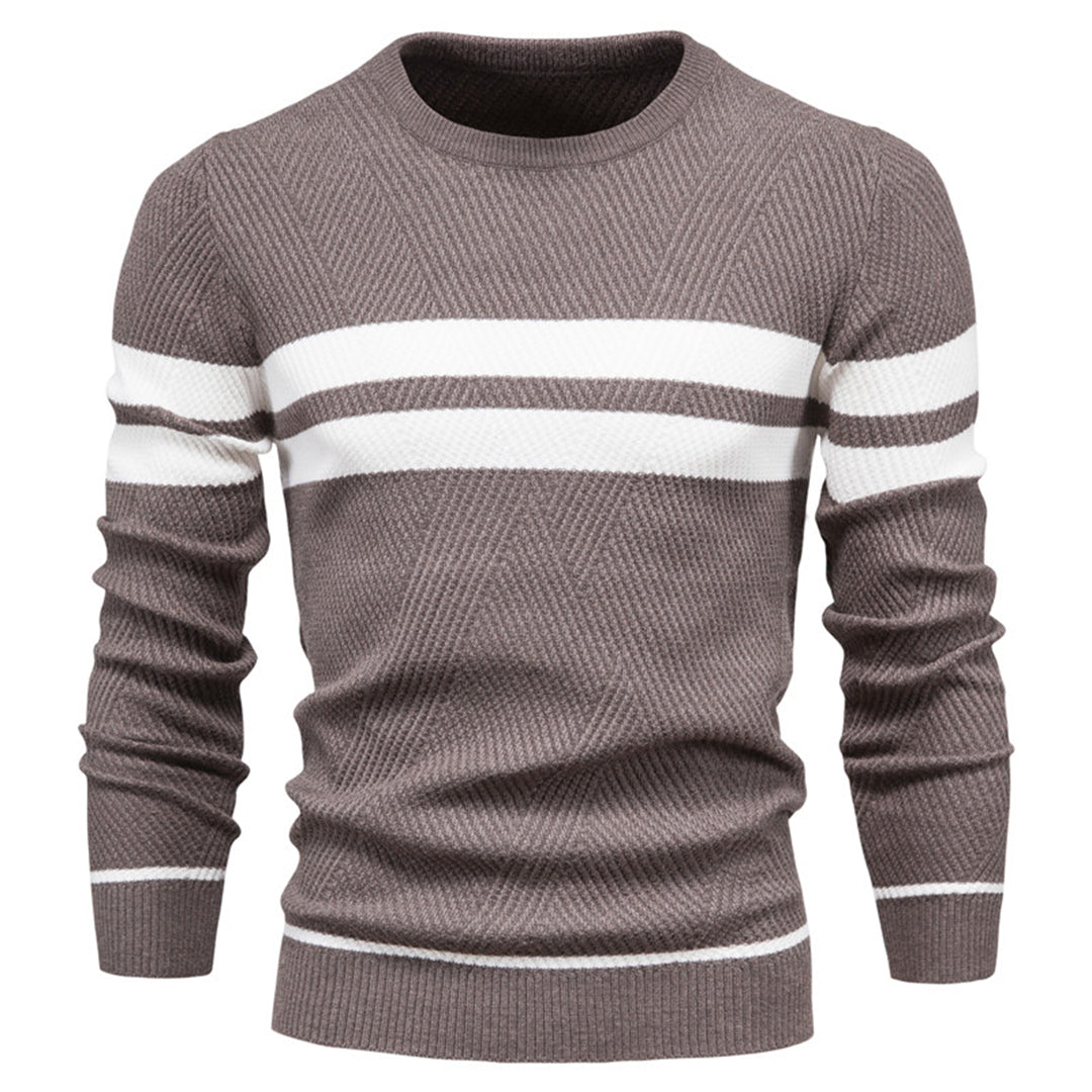 Schmal Geschnittener Herren Pullover Rundhals