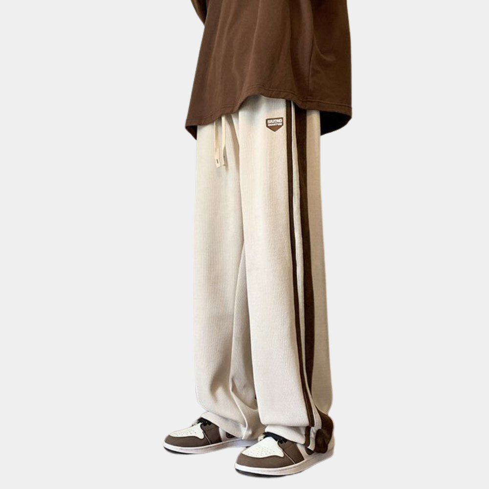 Bequeme Herren Jogger mit Streifen und lockerem Sitz
