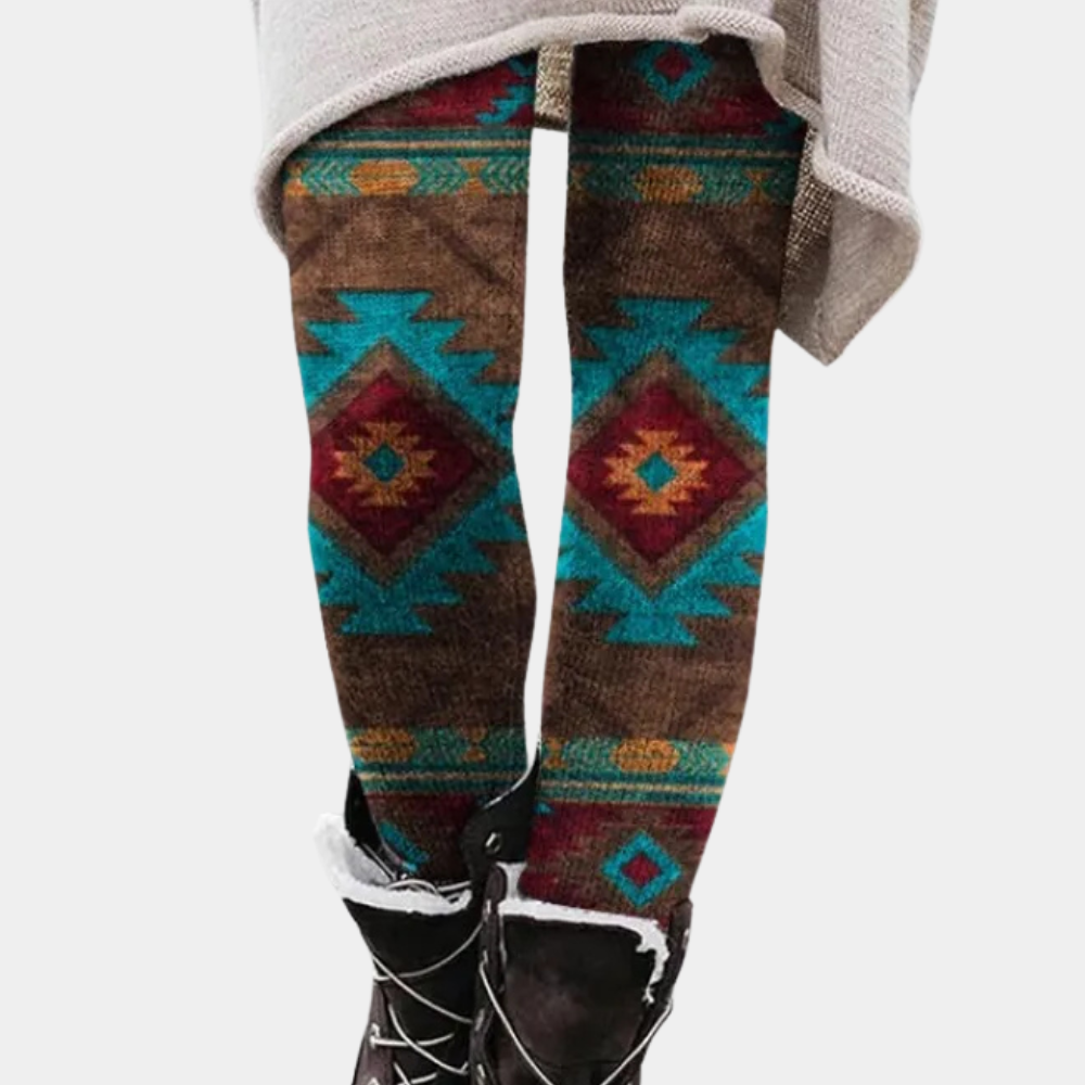 Elegante Leggings Enganliegend Weich Atmungsaktiv Geometrisch