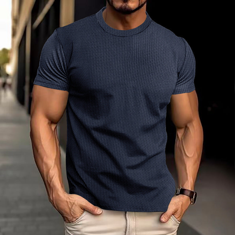Männer T-Shirt Kurzarm Einfarbig