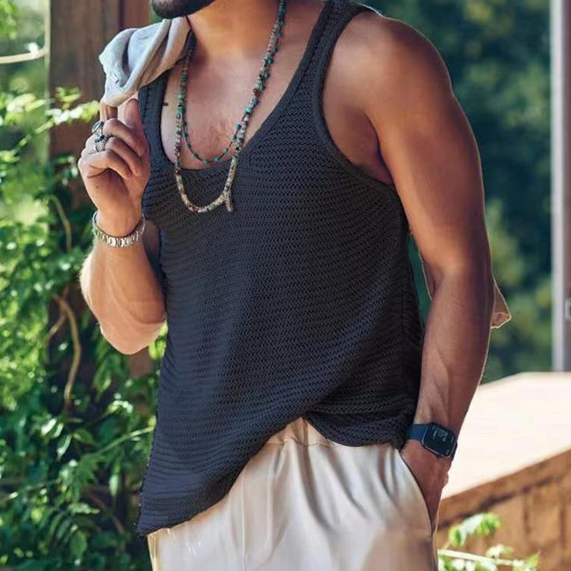Herren Tanktop Leicht Bequem Ärmellos