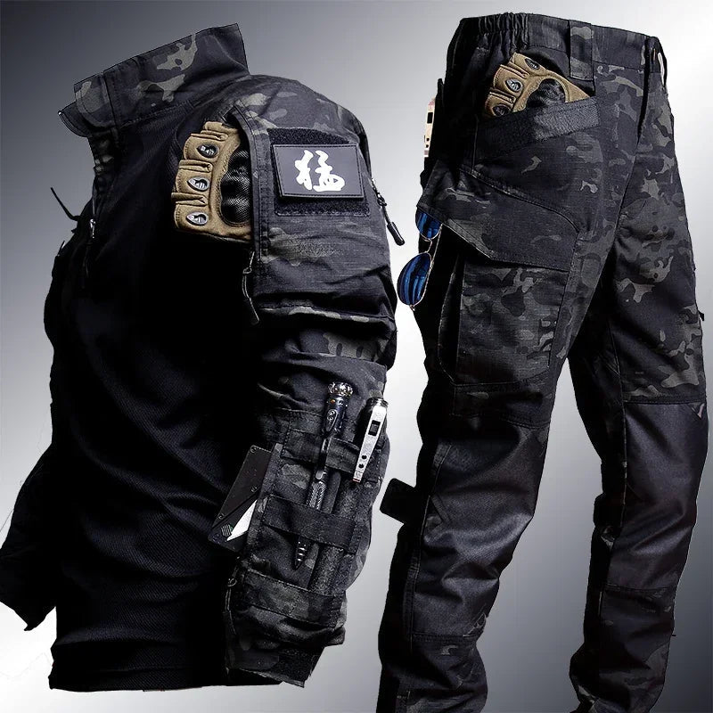 Taktisches Outdoor-Set Cargohosen Militär Look