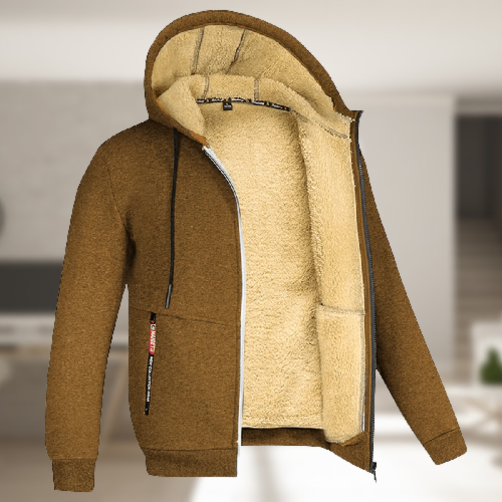 Praktische Herrenjacke Mit Kapuze Freizeit