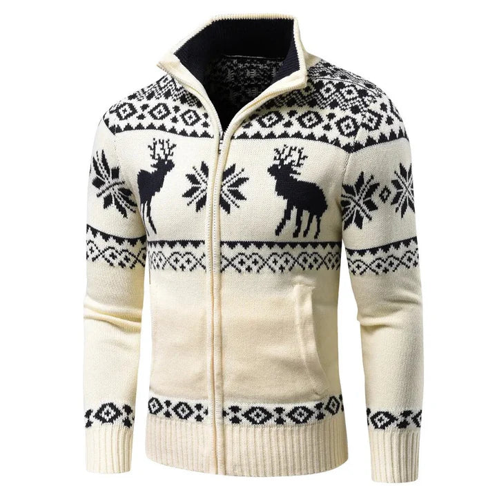 Weihnachts-Pullover Stehkragen Festlich