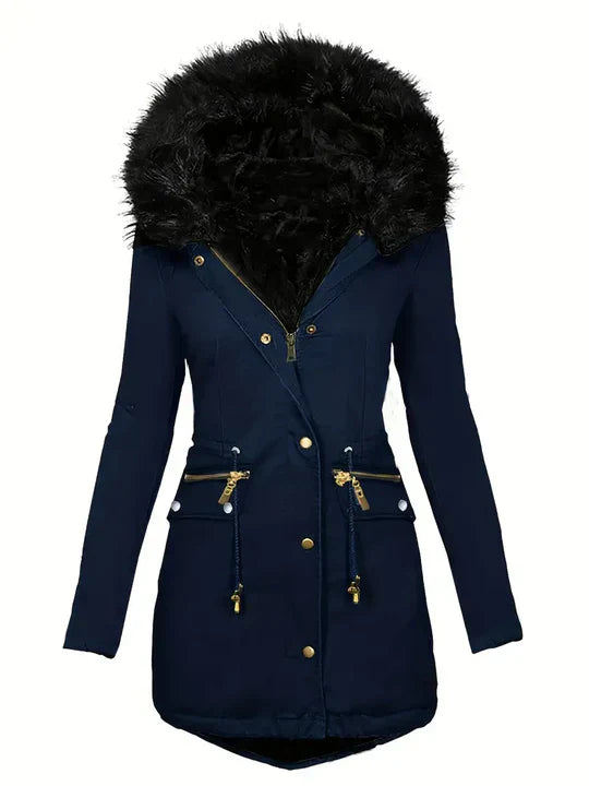 Warme Winterjacke Damen mit Kapuze
