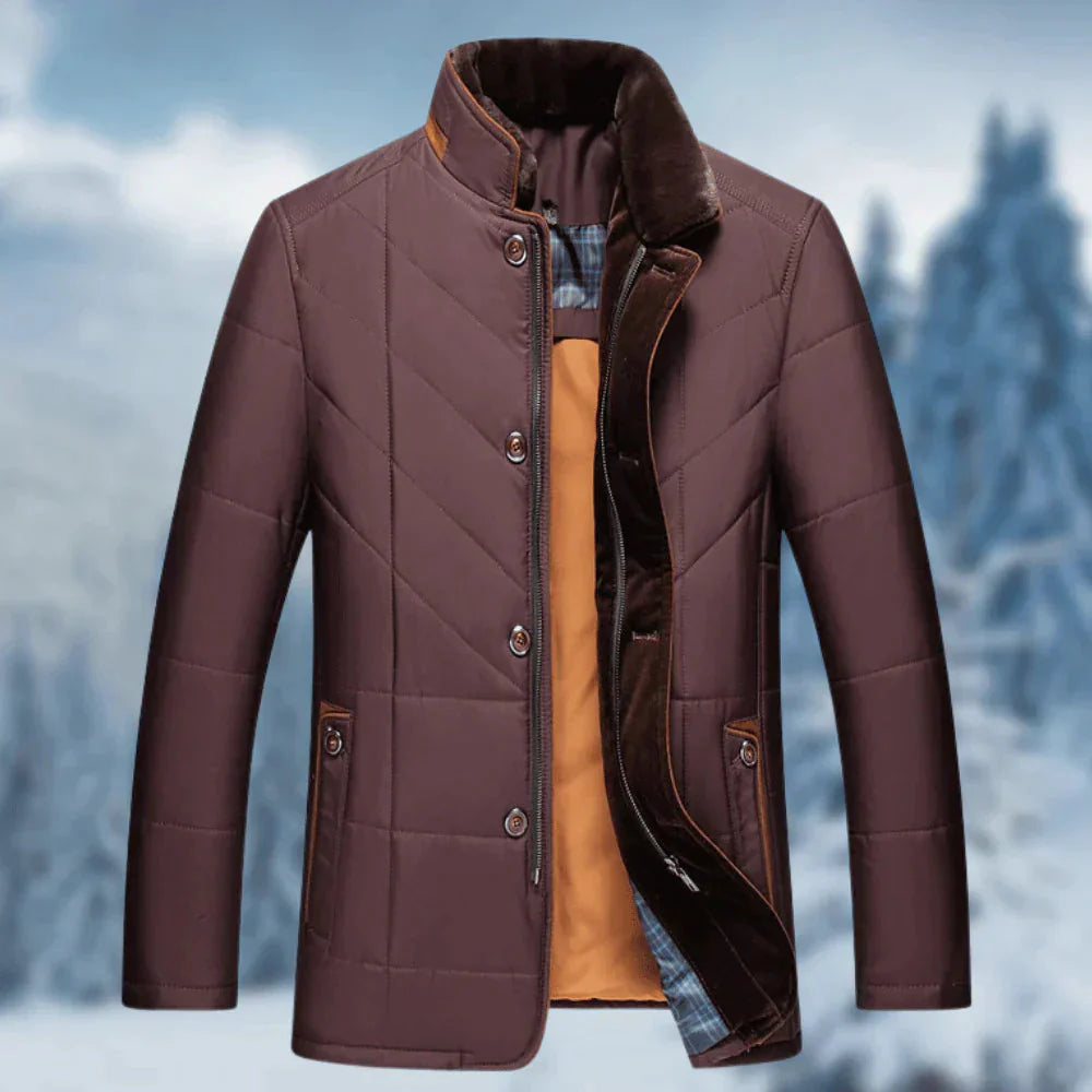 Herren Winterjacke Leicht Daunen Stehkragen