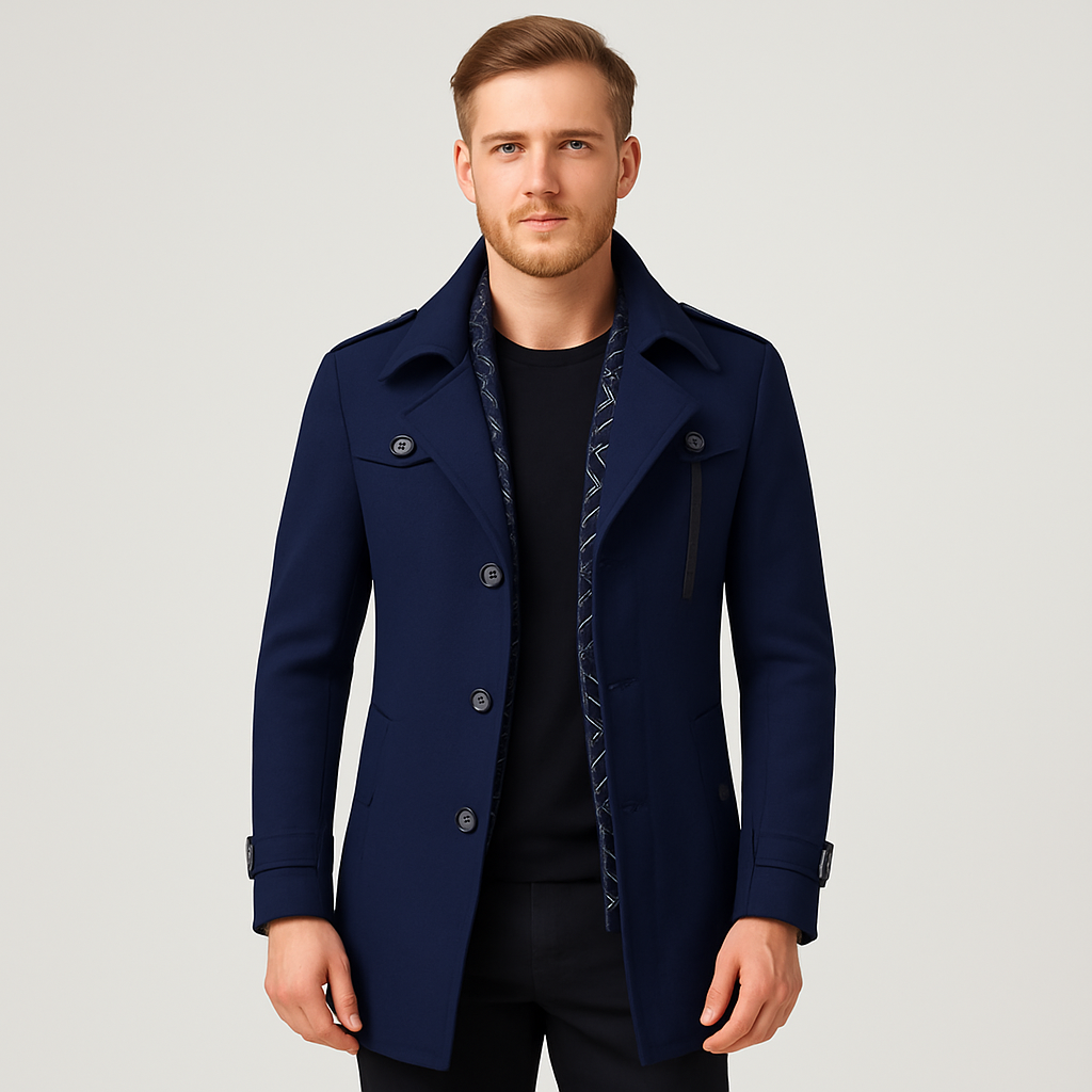 Kurzer Wollmantel Herren Winter
