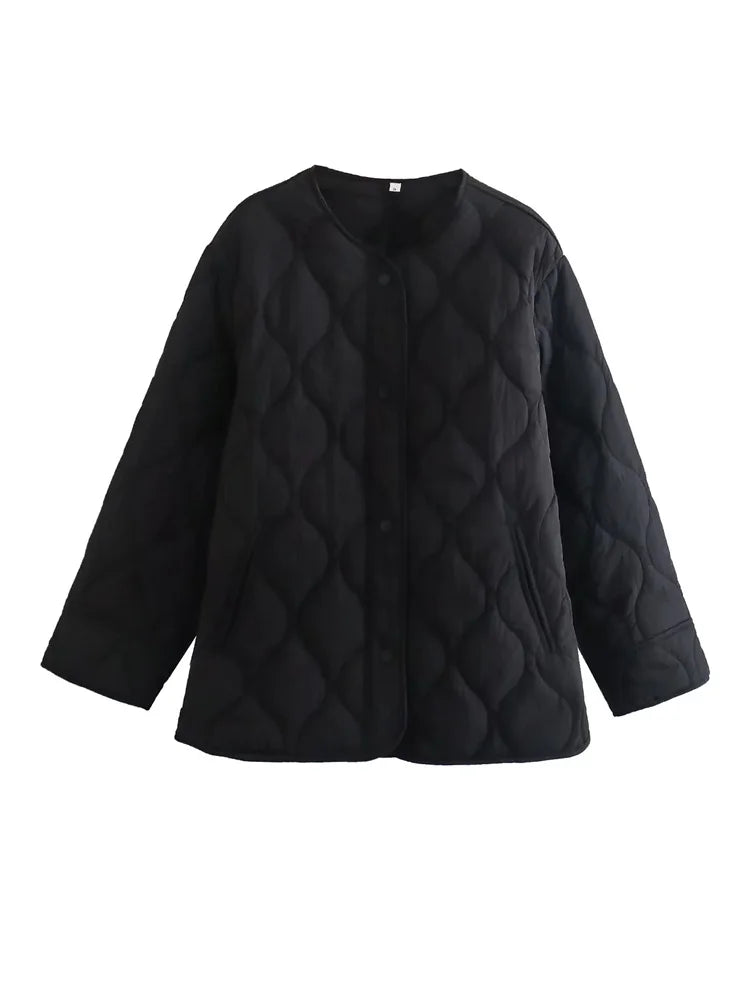 Herbst Winter Kleid Rundhals Locker Mit Knöpfen