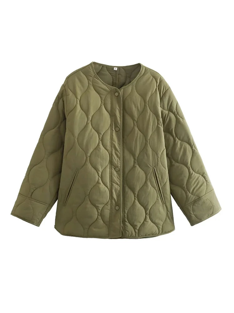 Stylische Oversized Jacke mit Knöpfen