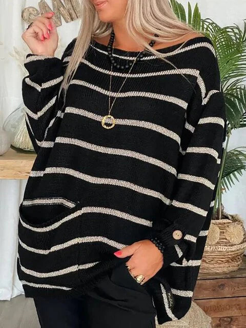 Vera – modischer Streifenpullover Elegant